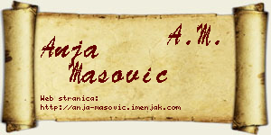 Anja Mašović vizit kartica